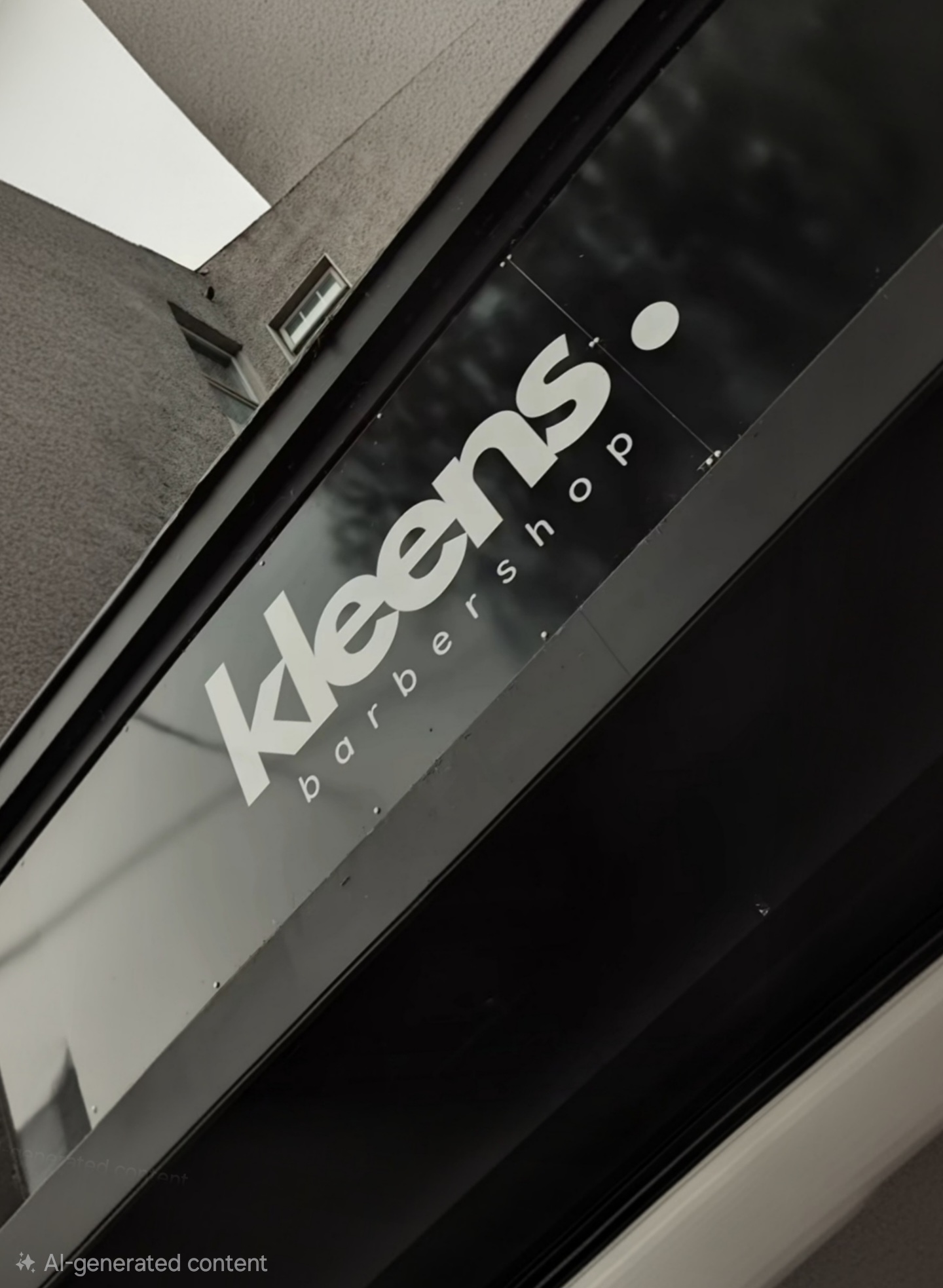 Kleens Barbershop storefront signage