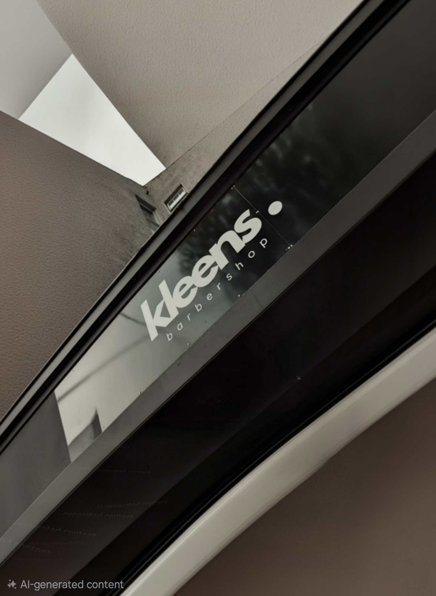 Kleens Barbershop storefront signage